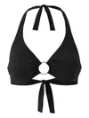 Melissa Odabash Ring-detail Halter Bikini Top In Blue