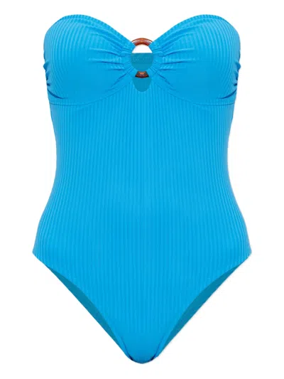 Melissa Odabash Ring-detail Swimsuit In Blue