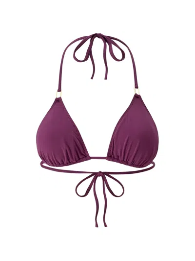 Melissa Odabash Ring-detail Triangle Bikini Top In Purple