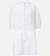 Melissa Odabash Rita Lace-trimmed Cotton Minidress