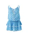 Melissa Odabash Rosa Diamond Mini Dress In Blue