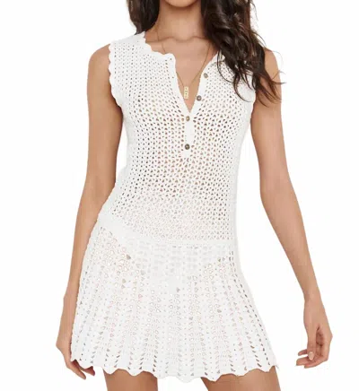 Melissa Odabash Rosie Crochet Mini Dress In White