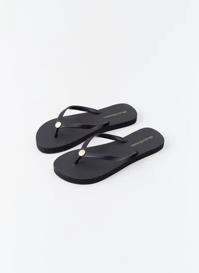 Melissa Odabash Rubber Black Flip Flops