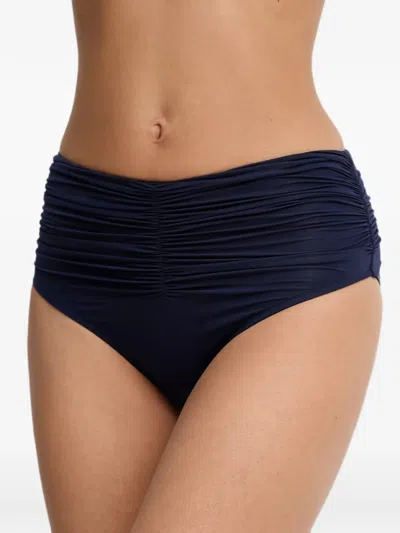 Melissa Odabash Ruched Bikini Bottoms In Blue
