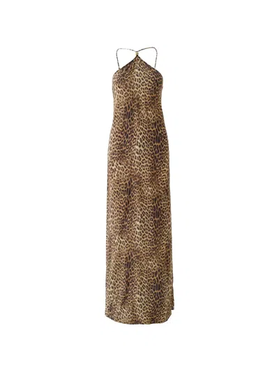 Melissa Odabash Sage Cheetah Maxi Dress In Brown