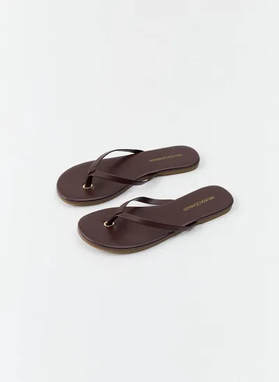 Melissa Odabash Sandals Dark Brown In Burgundy
