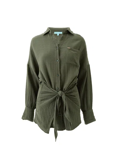 Melissa Odabash Sara Olive Dress In Green