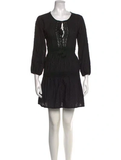 Pre-owned Melissa Odabash Scoop Neck Mini Dress In Black