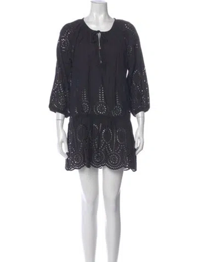 Pre-owned Melissa Odabash Scoop Neck Mini Dress In Blue