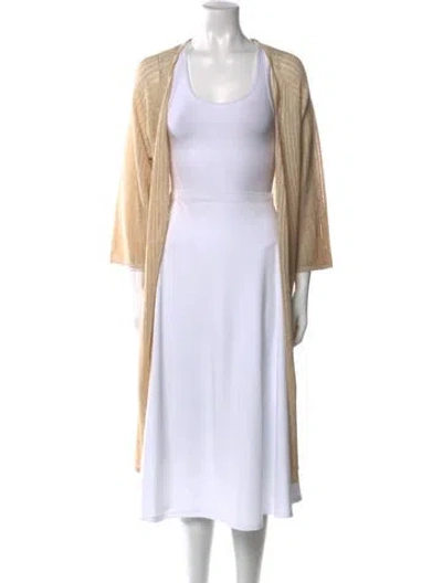 Pre-owned Melissa Odabash Scoop Neck Sweater In Neutral