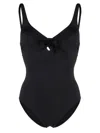 Melissa Odabash Lisbon Knot-front Swimsuit In Black