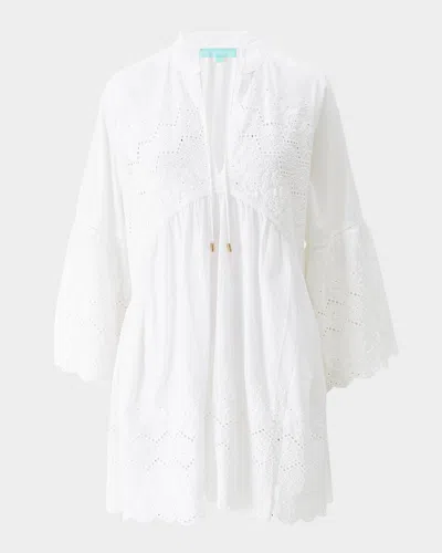 Melissa Odabash Sebenna Embroidered Sun Dress Coverup In White