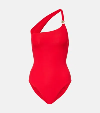 Melissa Odabash Seychelles Embellished Swimsuit In Red