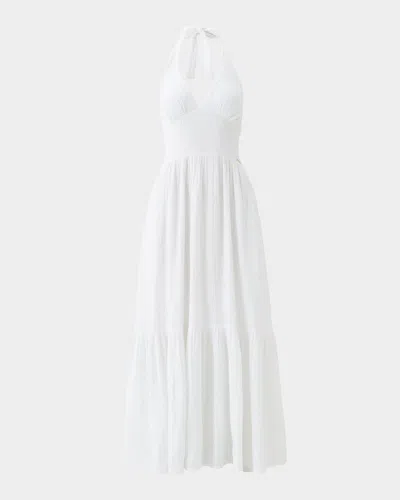 Melissa Odabash Shay Halter Maxi Dress In White