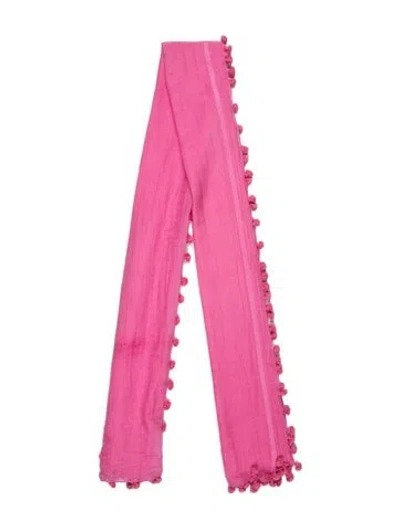 Pre-owned Melissa Odabash Silk Scarf In Pink