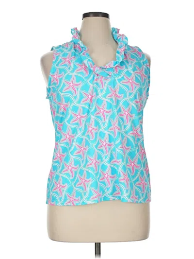 Pre-owned Melissa Odabash Sleeveless Blouse In Teal