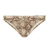 Melissa Odabash Snake Print Bikini Bottoms In Brown