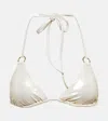 Melissa Odabash St Barths Bikini Top In Gold Metallic