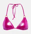 Melissa Odabash St Barths Bikini Top In Rose Metallic