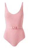Melissa Odabash St Tropez Blush Ribbed One Piece In Pink