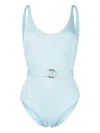 Melissa Odabash Vanessa Crochet-panelled Kaftan Minidress In Blue