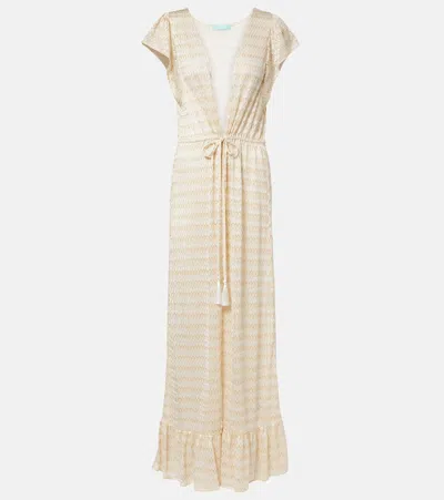 Melissa Odabash Stevie Lamé Kaftan In Neutral