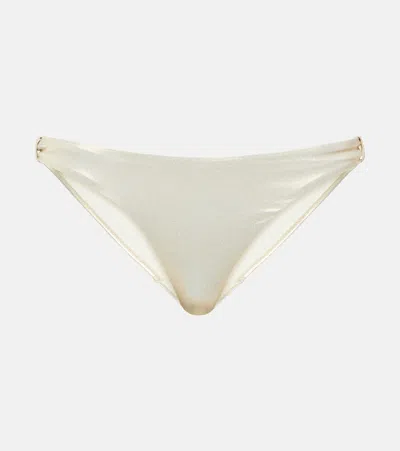 Melissa Odabash Stockholm Low-rise Bikini Bottom In Gold