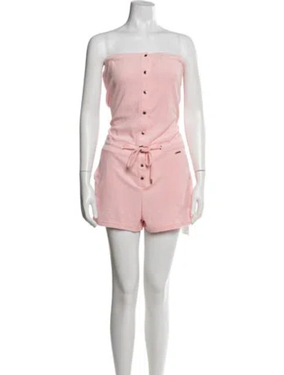 Pre-owned Melissa Odabash Strapless Mini Dress In Pink