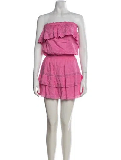 Pre-owned Melissa Odabash Strapless Mini Dress In Pink