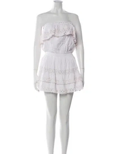 Pre-owned Melissa Odabash Strapless Mini Dress In White