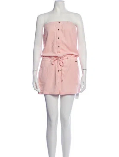 Pre-owned Melissa Odabash Strapless Romper In Pink