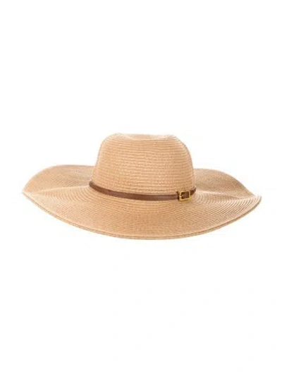Pre-owned Melissa Odabash Straw Sun Hat W/tags In Brown