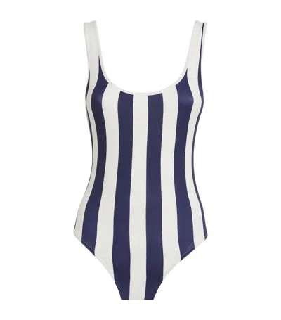 Melissa Odabash Striped Arezzo Swimsuit In Blue