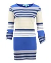 Melissa Odabash Striped Dress In Blue Viscose In Blue