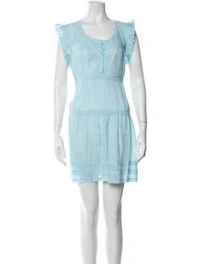 Pre-owned Melissa Odabash Striped Mini Dress W/ Tags In Blue
