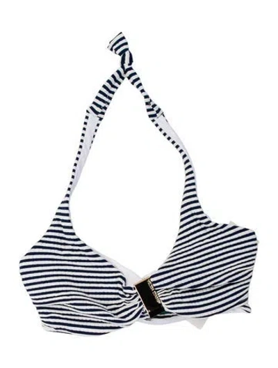Pre-owned Melissa Odabash Striped Top W/ Tags In Blue
