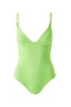 Melissa Odabash Supportive Swimsuit In Lime Green In Multi