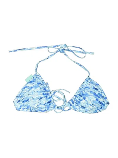Pre-owned Melissa Odabash Swimsuit Top Blue Print Pattern Swimwear