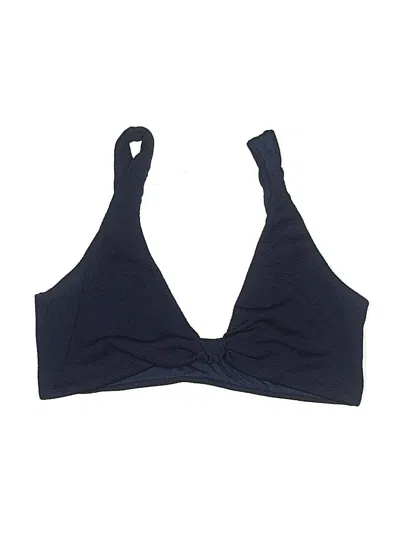 Pre-owned Melissa Odabash Swimsuit Top Blue Solid Pattern Swimwear