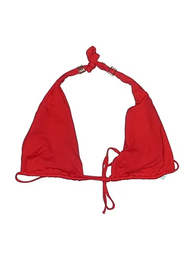 Pre-owned Melissa Odabash Swimsuit Top Red Solid Pattern Swimwear