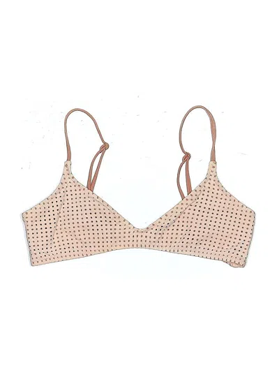 Pre-owned Melissa Odabash Swimsuit Top Tan Swimwear In Brown