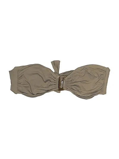 Pre-owned Melissa Odabash Swimsuit Top Tan Swimwear In Brown