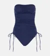 Melissa Odabash Sydney Ruched Swimsuit In Blau