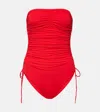 Melissa Odabash Sydney Strapless Swimsuit In Red