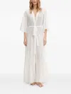 Melissa Odabash Tali Lace Belted Kaftan In Pattern