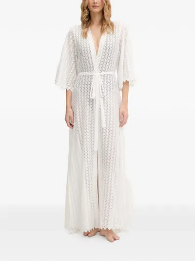 Melissa Odabash Tali Lace Belted Kaftan In Pattern