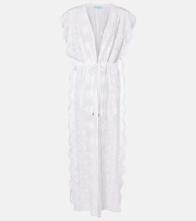 Melissa Odabash Talitha Broderie Anglaise Cotton Beach Dress In White