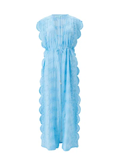 Melissa Odabash Talitha Oasis Kaftan In Blue