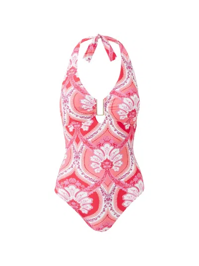 Melissa Odabash Tampa Paisley-print Swimsuit In Pink