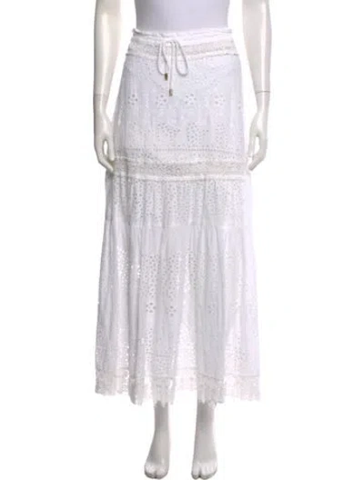 Pre-owned Melissa Odabash Tassel Accents Midi Length Skirt In Neutral